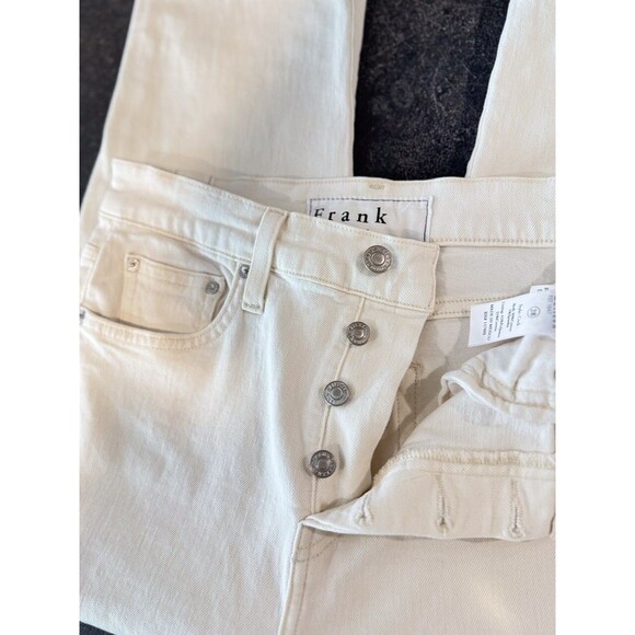 Frank & Eileen Womens Jeans Everday White Cork  Denim Straight High Rise Size 28 - Picture 13 of 14